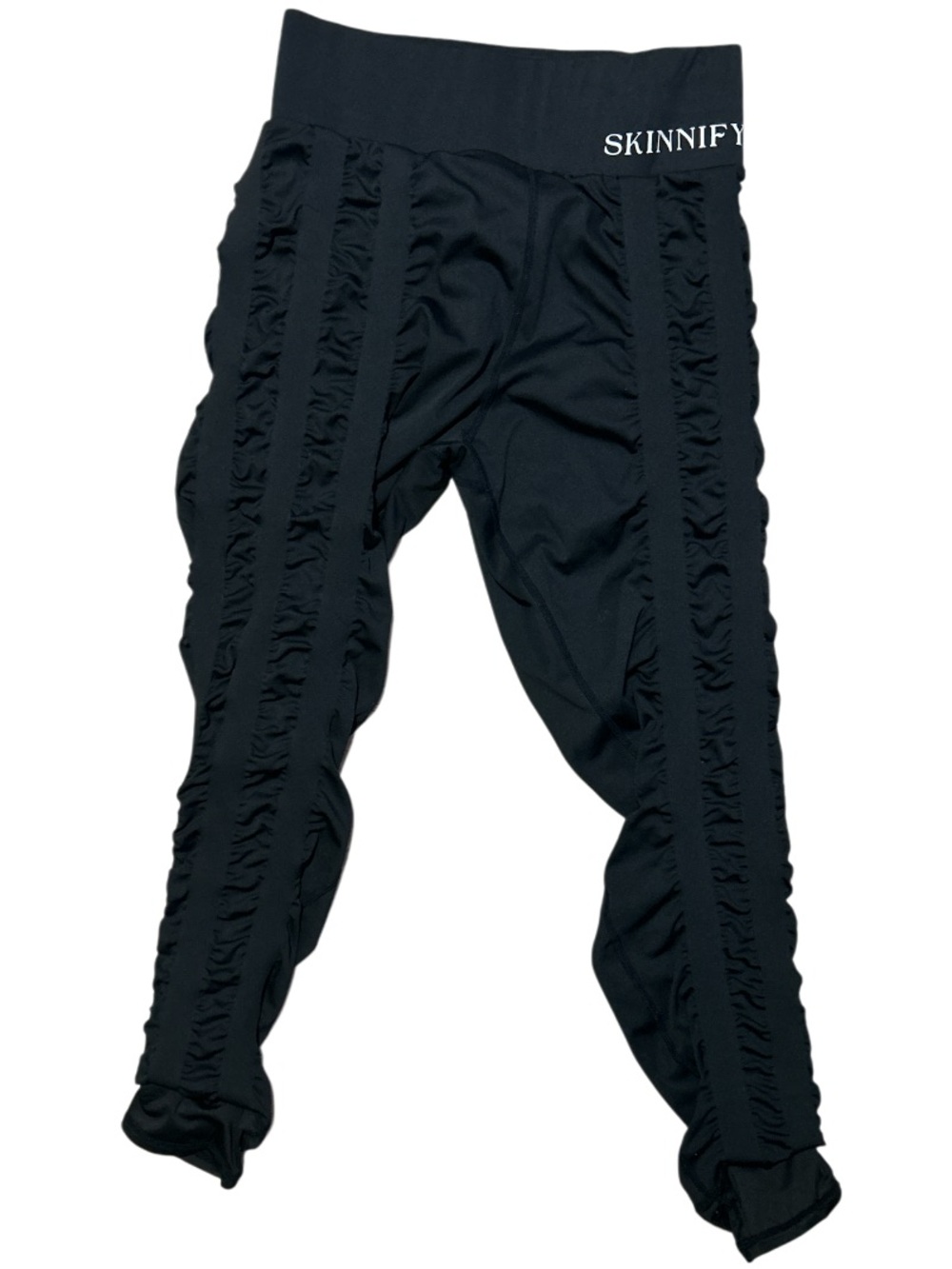 Skinnify black compression leggings feature built-in resistance bands XXL